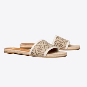 Tory Burch T MONOGRAM ESPADRILLE SLIDE Sandals